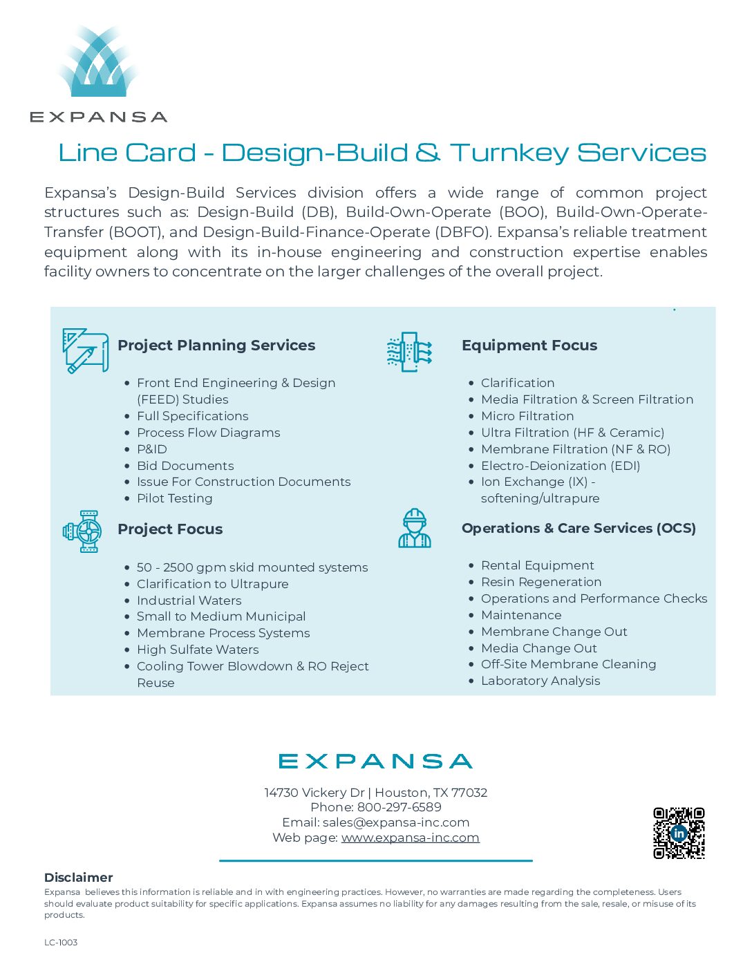 LC 1003 Design Build Services